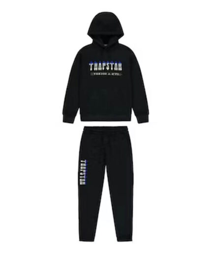 Black Trapstar Chenille Decoded 2.0 Hooded Tracksuit