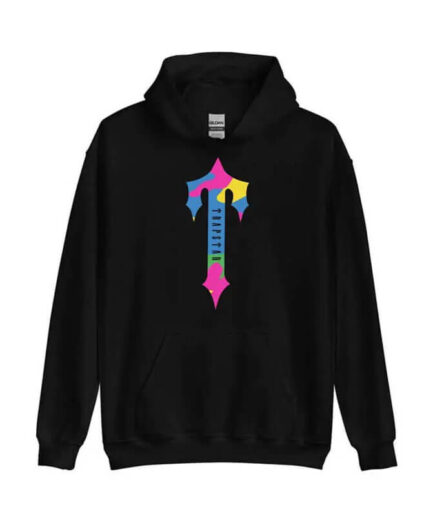 Colorful Logo Trapstar Rainbow Black Hoodie