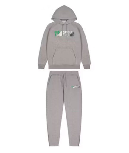 Grey Trapstar Chenille Decoded Hooded Tracksuit