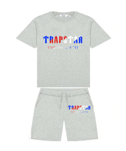 Trapstar Chenille Decoded Gray Short Set
